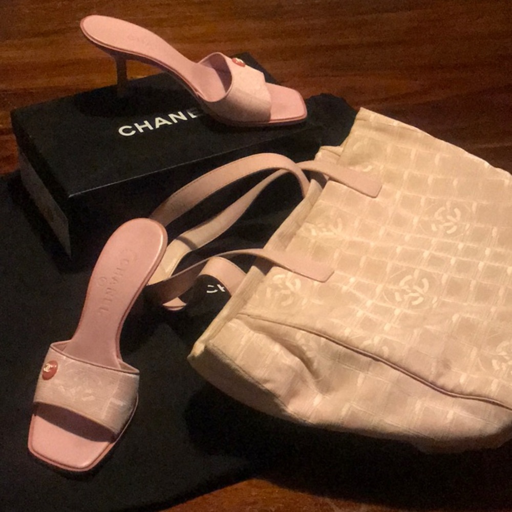 Chanel handbag and shoes